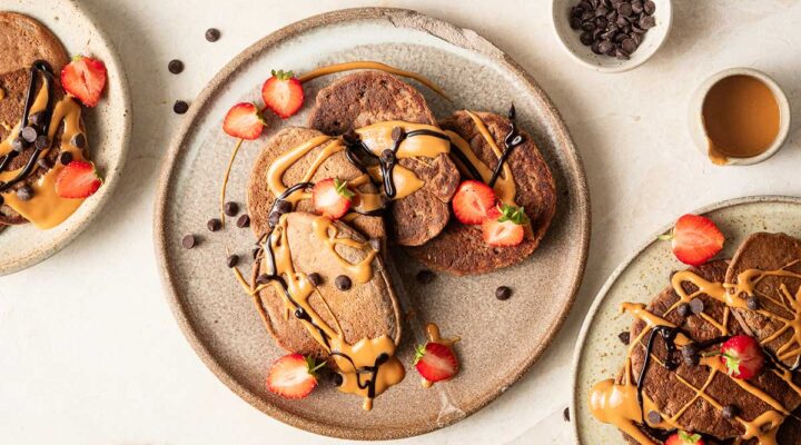 Form Chocolate Salted Caramel Pancakes