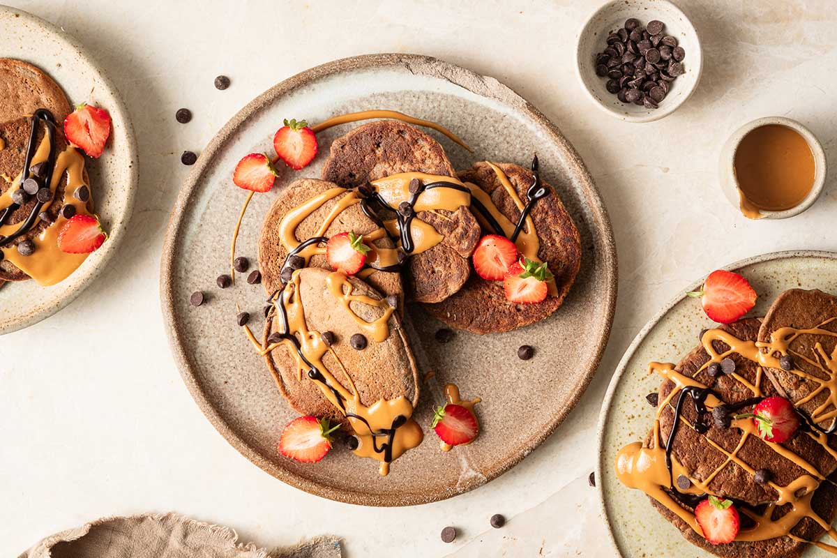 Form Chocolate Salted Caramel Pancakes