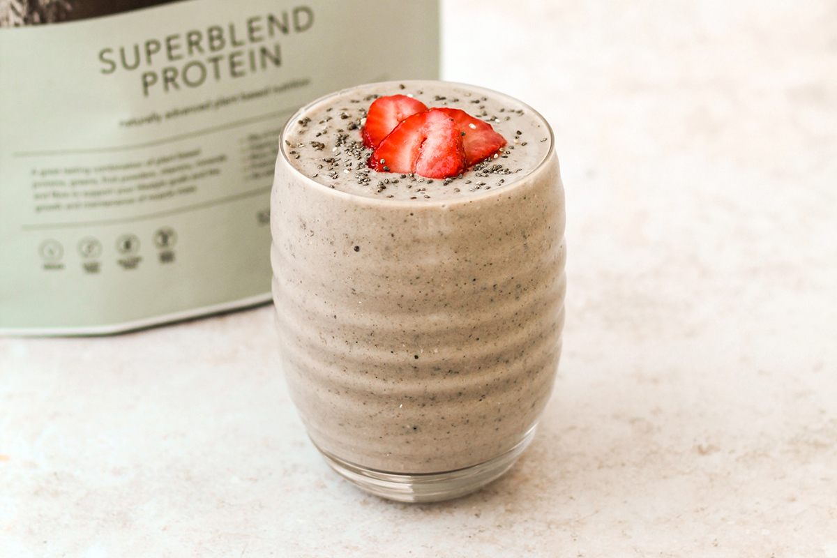 Superblend Toffee Low carb Strawberry courgette smoothie